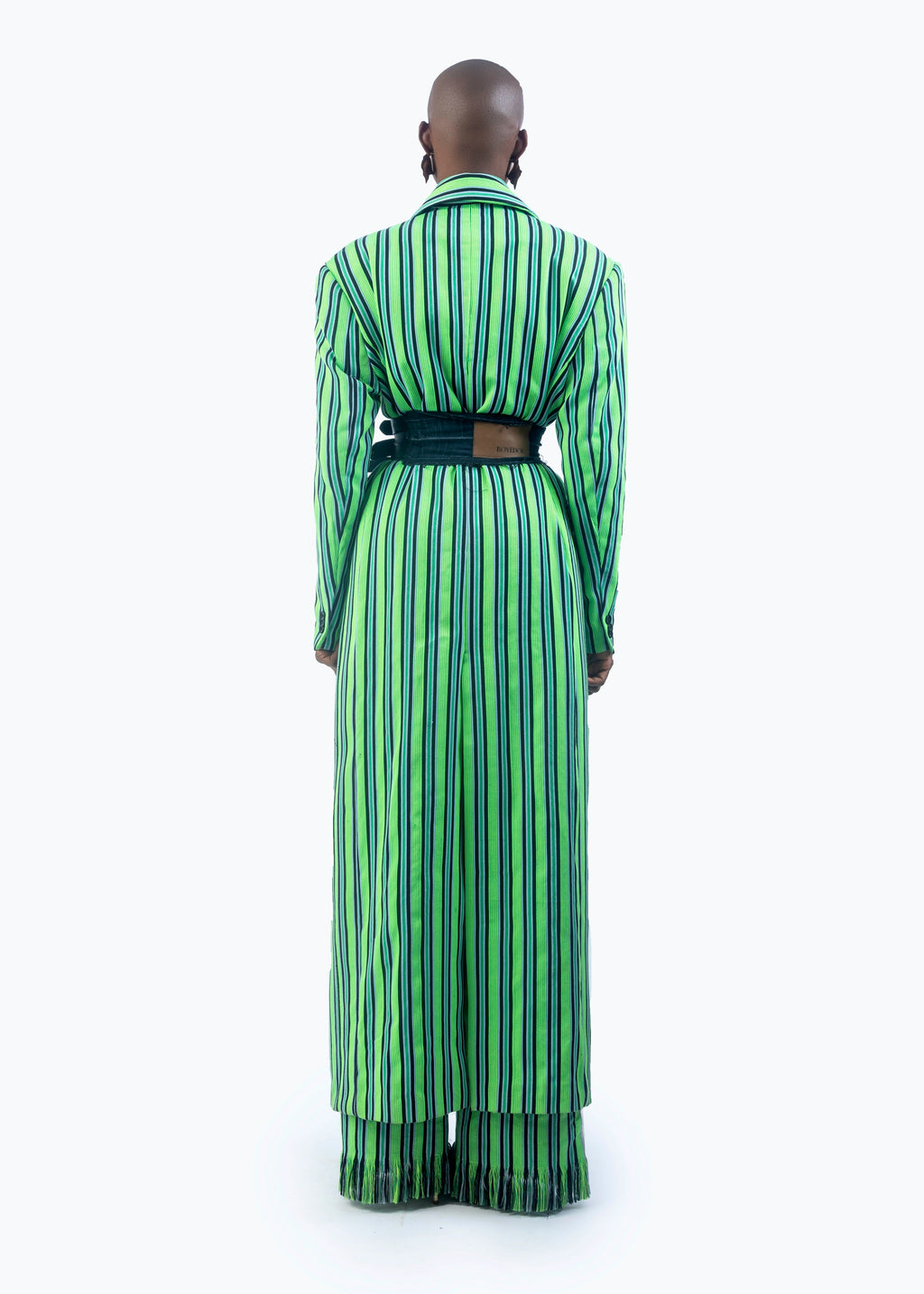 Ogyeabour Stripped Long Jacket