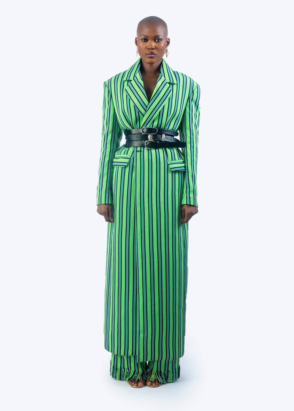 Ogyeabour Stripped Long Jacket