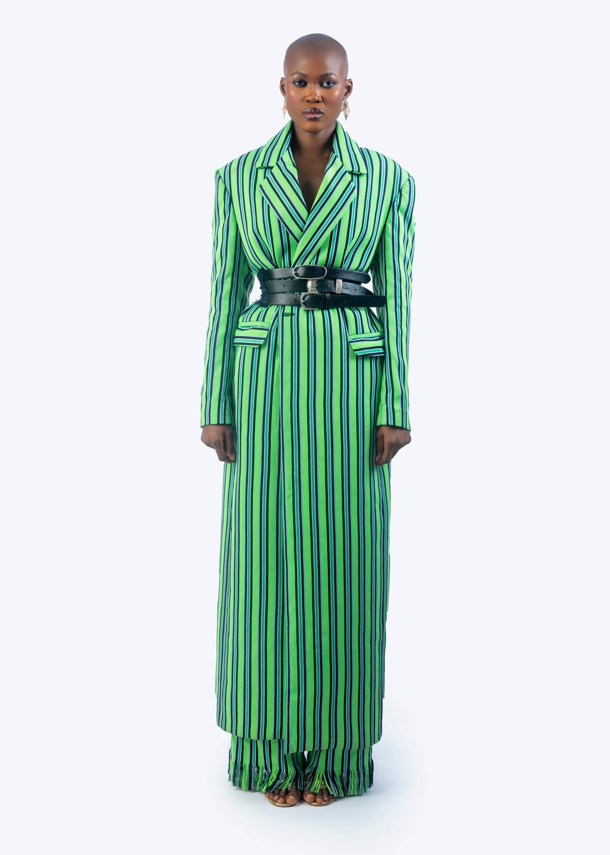 Ogyeabour Stripped Long Jacket