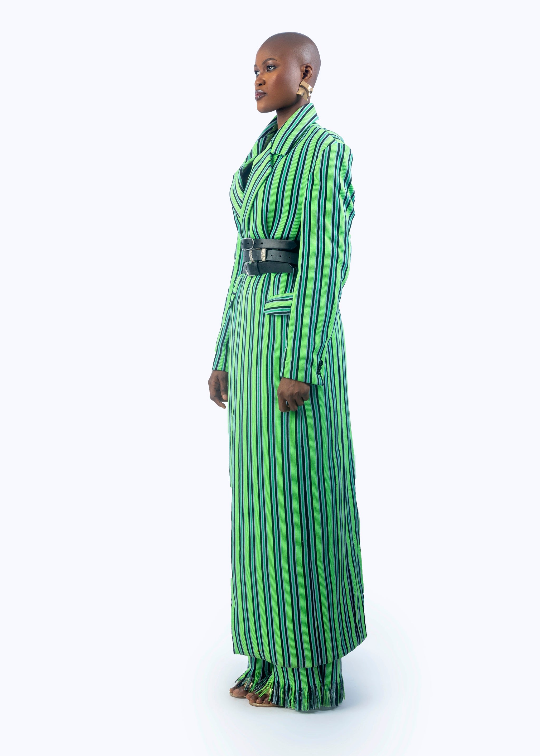 Ogyeabour Stripped Long Jacket