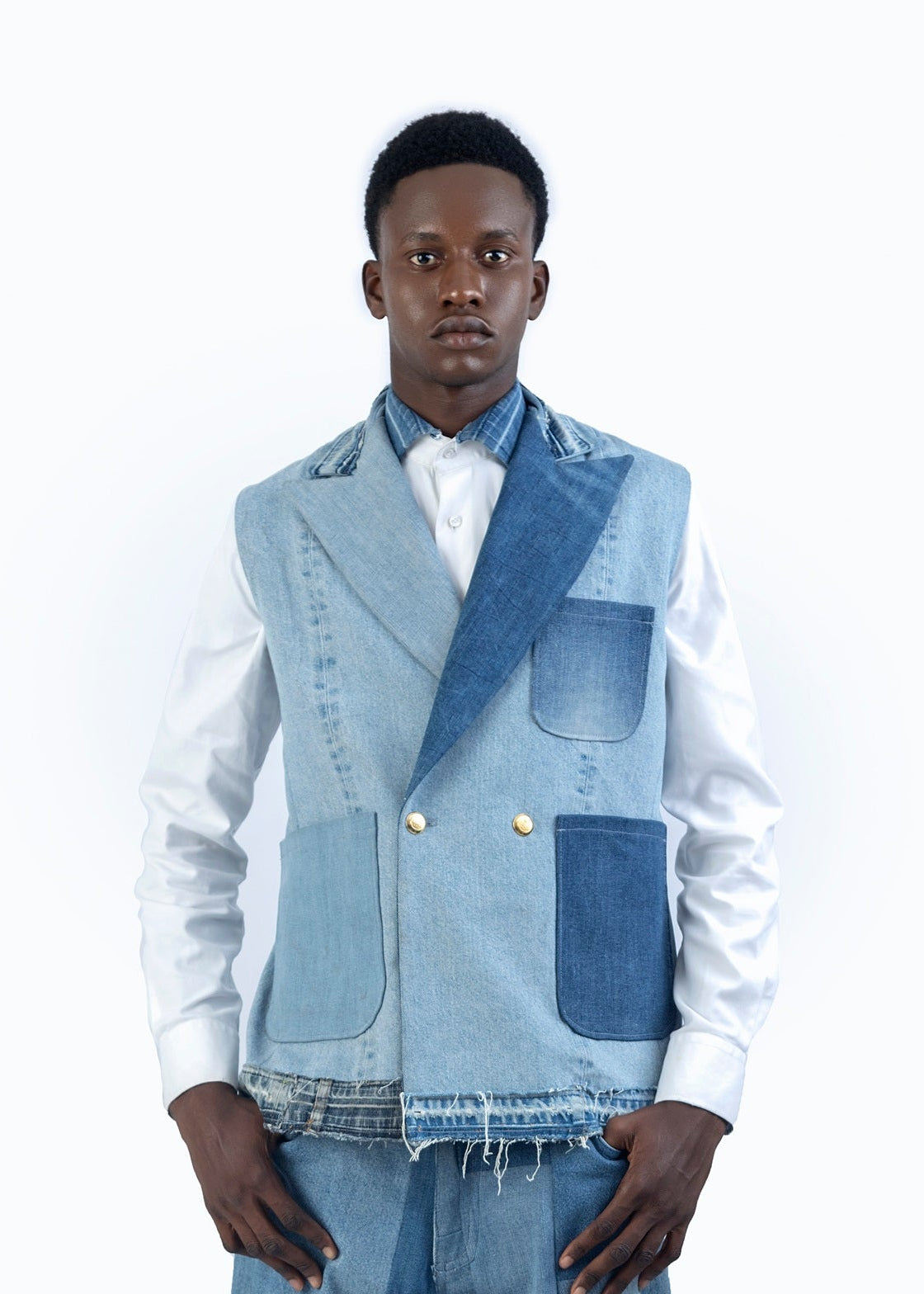 Odeneho Sleeveless Double Breasted Jacket