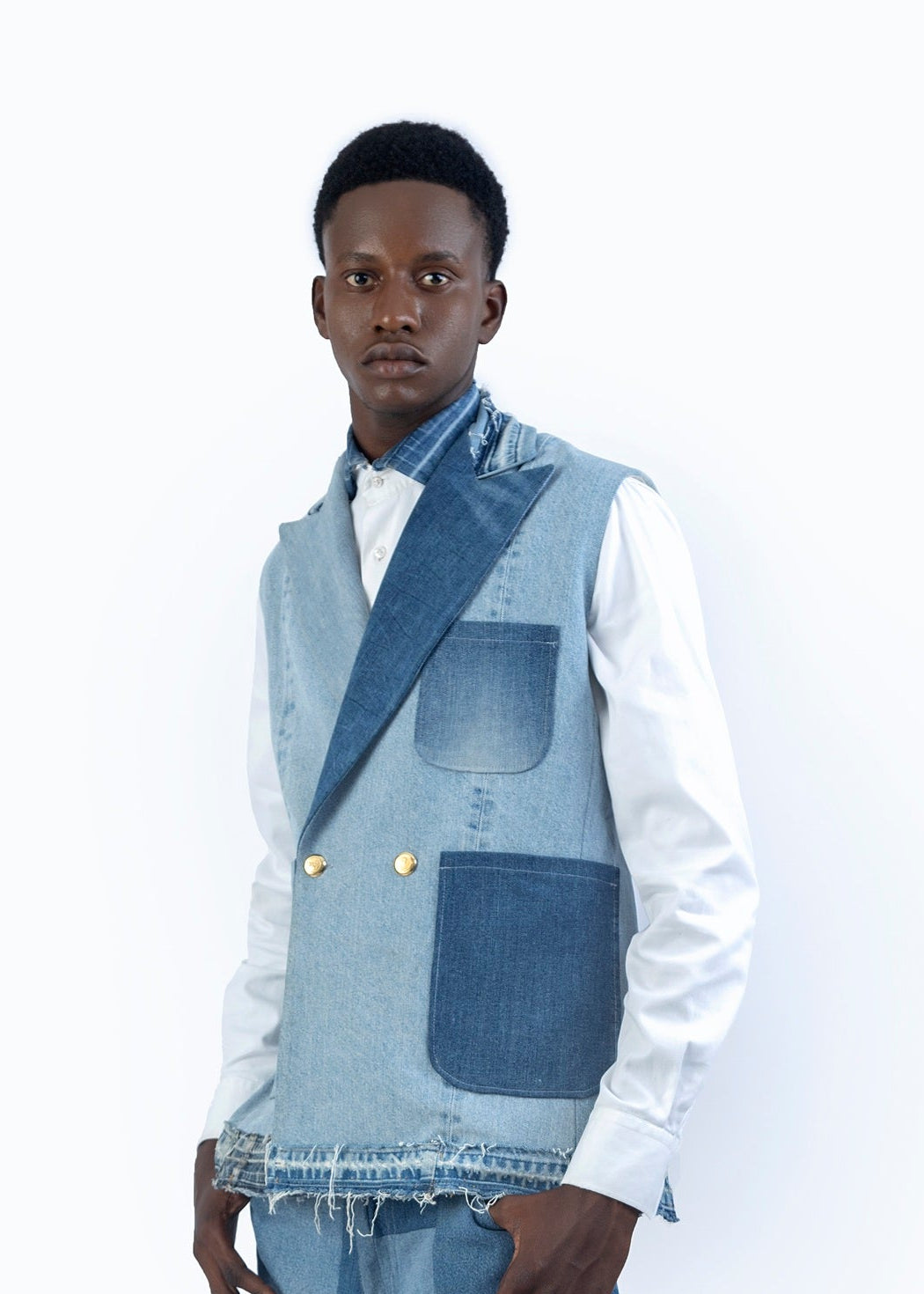 Odeneho Sleeveless Double Breasted Jacket
