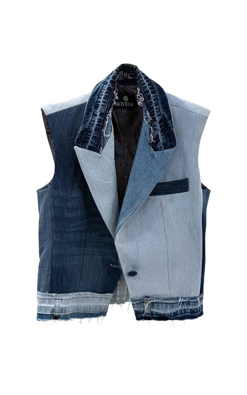 odeneho cropped sleeveless jacket